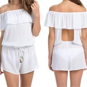 Isabella Rose Besties Off Shoulder White Romper SM